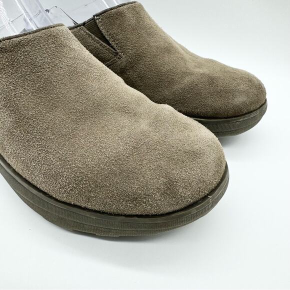 Fitflop LOAFF Suede Clog Slippers Casual Shoes In Bungee Cord Brown Sz 6 Lounge - Picture 3 of 11